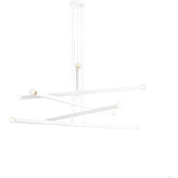 Lampa wisząca Tubo 10 Metalowa Biała