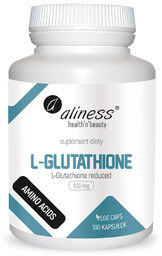 Aliness L-Glutathione Reduced, L-glutatnion zredukowany 500 mg, 100