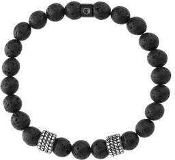 Bransoletka etno beads lawa wulkaniczna