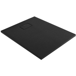 Oltens Bergytan brodzik prostokątny 140x80 cm RockSurface czarny