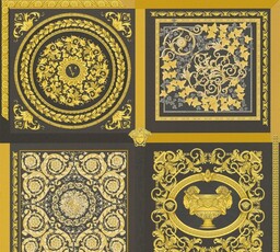Tapeta Versace czarno-złota V 38704-3
