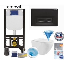 Miska WC premium 48x37x37 cm, spłukiwanie tajfun tornado