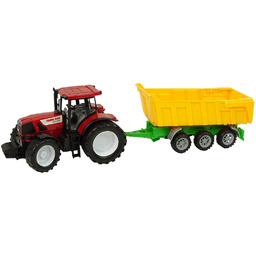 Traktor Czerwony Wywrotka Żółt