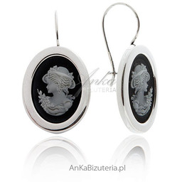 ankabizuteria.pl Kolczyki srebrne Kamea