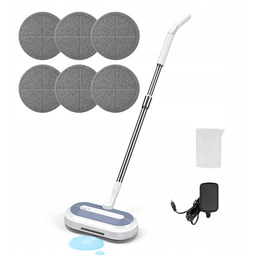 Bezprzewodowy Mop Elektryczny 450ML Zestaw Mopów Obrotowych Myjka