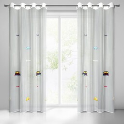 Eurofirany Firana 140x250 Alvin biała z kolorową aplikacją