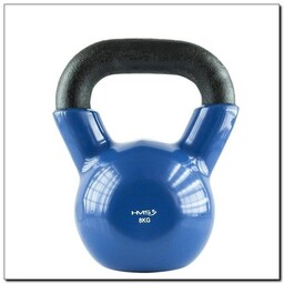 HMS, Kettlebell żeliwny pokryty winylem, KNV08 Blue, 8kg