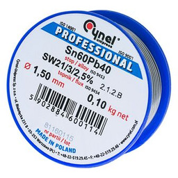 Spoiwo lutownicze 0,25 kg na szpulce 1,5 mm