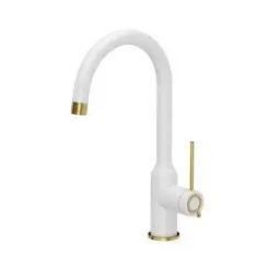 Quadron 3523500_WHMPVDG1 Ingrid Biały/Złoty Stal szlachetna Bateria kuchenna