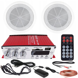 Głośniki Sufitowe Radio Łazienkowe Bluetooth Usb