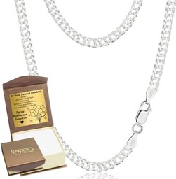 Srebrny Łańcuszek Męski Diamentowany Rombo 4,30 mm pr