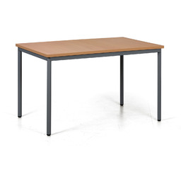 Stół jadalniany TRIVIA, 120x80 cm, ciemnoszara podstawa, buk