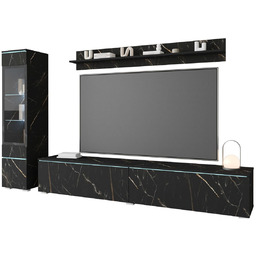 Marmurowa meblościanka do salonu LED Vera I san