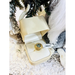 Złoty pierścionek z topazem dall Acqua PR.01036 hipnotyzujący