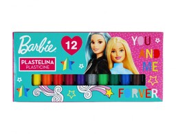 Plastelina 12 kolorów srebrna Barbie Majewski MJ44733