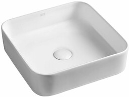 BLADE umywalka ceramiczna nablatowa 40x40cm, biały WH050 TYLKO