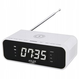 Adler Ad 1192W Radiobudzik Z Bezprzewodową Ładowarką Biała