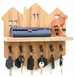 Organizer na klucze półka domek 28x30cm przedpokój wieszak
