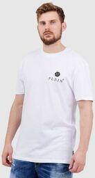 PHILIPP PLEIN Biały t-shirt męski Round neck ss
