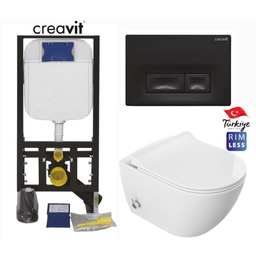 Miska WC z funkcją bidetu Rimless 51x36x32,5 cm