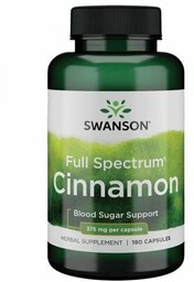 SWANSON Full Spectrum Cinnamon 375 mg (180 kaps.)