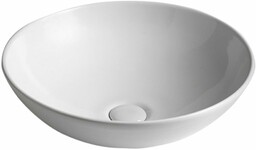 DIMP umywalka ceramiczna nablatowa, Ø 46cm, biały WH060
