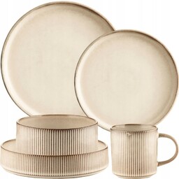 Serwis Obiadowy Porcelana Retro Evia Komplet Zestaw 30