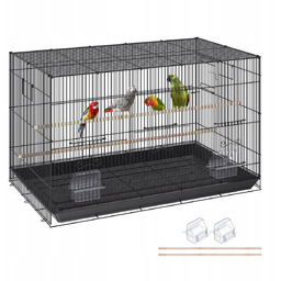 WOLIERA DLA PTAKÓW VEVOR 76X46X45CM SOLIDNA STALOWA KLATKA