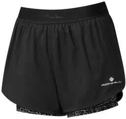 RONHILL Spodenki biegowe damskie LIFE TWIN SHORT black