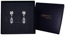 Kolczyki Pozłacane Ślubne Swarovski Piękne Boho