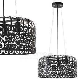 RABALUX 2158 Lampa wisząca Alessandra 3xE-27/60W czarna mat