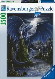 Puzzle 2D 1500 elementów: Czarny smok