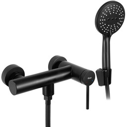 Czarna bateria prysznicowa Foss Rea