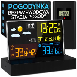STACJA POGODOWA POGODY RADIOWA TERMOMETR HIGROMETR LCD +