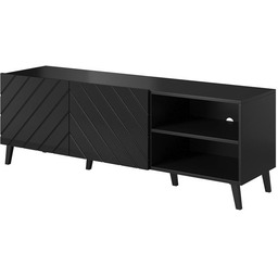 Szafka RTV czarna mat / połysk 150 cm