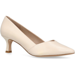 Wygodne czółenka ze skóry - CAPRICE 9-22403-42 KREMOWE