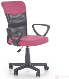 Fotel obrotowy TIMMY Halmar Czarno-różowy