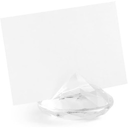 PartyDeco Diamentowe Podstawki na Wizytówki Miejsca- 10 szt.