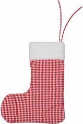 Świąteczna skarpeta na prezenty "Czerwona krateczka"