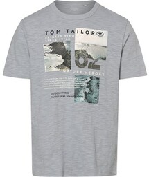 Tom Tailor Koszulka męska Mężczyźni Bawełna jasnoniebieski nadruk