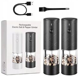 Zestaw 2 x Młynek Elektryczny na SÓL PIEPRZ