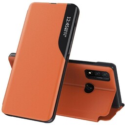 Etui Huawei P40 Lite pomarańczowy elegancki futerał etui