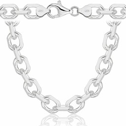 Srebrny Łańcuszek Męski Ankier Gruby 9,00 mm pr