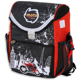 Spokey, tornister kasetonowy, Moto Sport Racing
