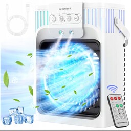 Klimatyzator Przenośny Mini Wentylator Nawilżacz 1200ml Pilot Led