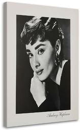 Obraz na płótnie, Audrey Hepburn - portret sepia