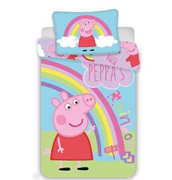 Jerry Fabrics Pościel bawełniana 100x135 Świnka Peppa 7506