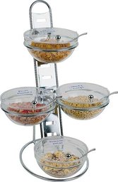 Etażera bufetowa 4 salaterki x 2,5 l 390x310x660mm