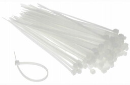 OPASKA ZACISKOWA DO KABLI/TRYTYTKA 160x2,5 100szt. BIAŁE