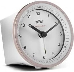 Braun Budzik radiowy w kolorze biało-różowym z alarmem